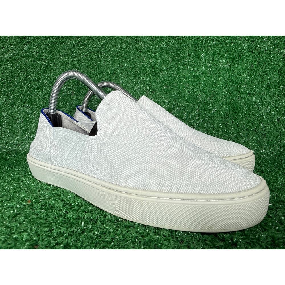 Rothy’s The Original Women’s Size 8.5 White Knit Round Toe Slip On Sneakers